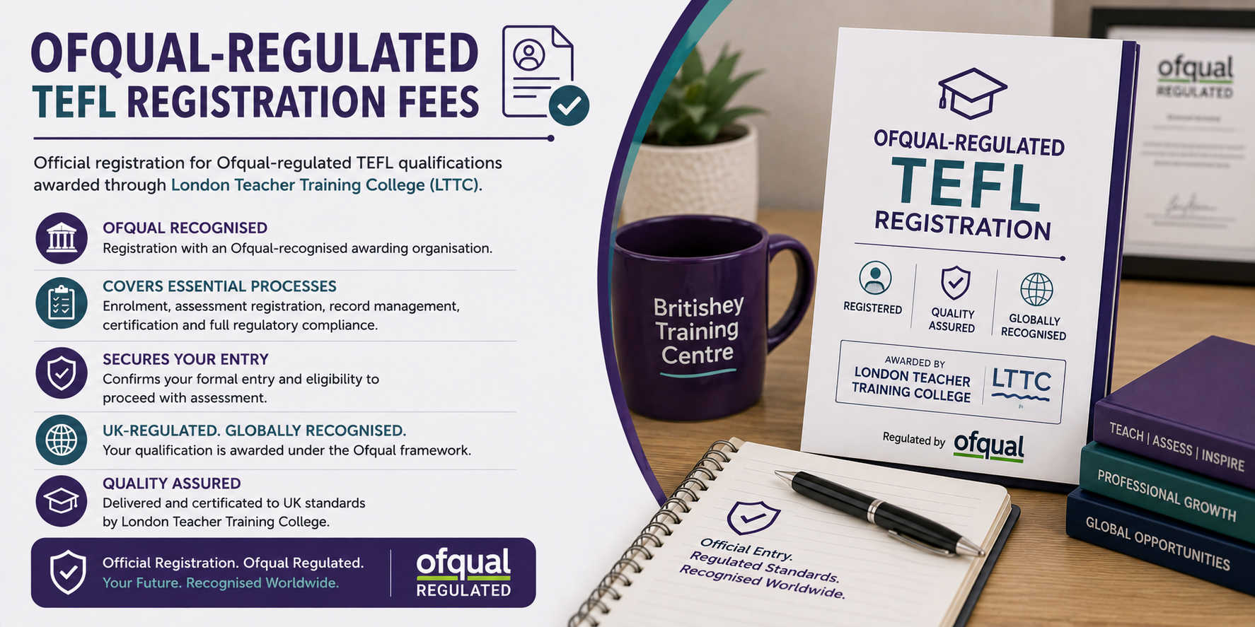 Ofqual-regulated TEFL Registration Fees